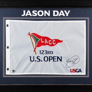 Jason Day Authentic Signed & Framed 2023 LACC US Open Pin Flag BAS #BK02151