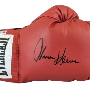 Tommy Hearns Authentic Signed Red Right Hand Everlast Boxing Glove BAS Witnessed