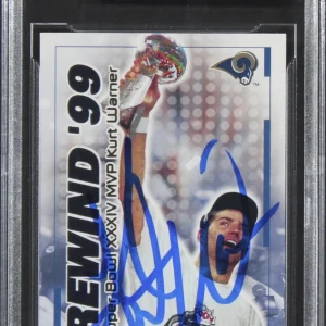 Rams Kurt Warner Authentic Signed 2000 Impact Rewind '99 #40 Card BAS Slabbed