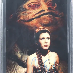 Carrie Fisher Star Wars Return of the Jedi Signed 8x10 Photo BAS Slabbed 2