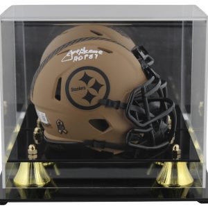 Steelers Joe Greene "HOF 87" Signed STS II Speed Mini Helmet w/ Case BAS Witness