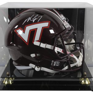 Virginia Tech Michael Vick Signed Full Size Speed Rep Helmet w/ Case BAS Wit