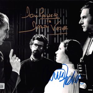 Carrie Fisher & David Prowse Star Wars Signed 8x10 Photo Auto 10! BAS #AC94768