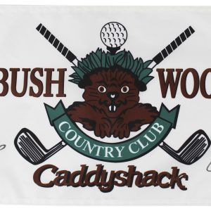 Chevy Chase Caddyshack "Ty Webb" Signed Bushwood Country Club Flag BAS #1W311288