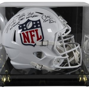 (3) Lewis, Brooks & Fletcher Signed Full Size Speed Rep Helmet w/ Case BAS Wit