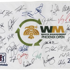(30) Singh, Mickelson, Fowler, Matsuyama Signed 2011 WM Open Flag BAS #AD64048