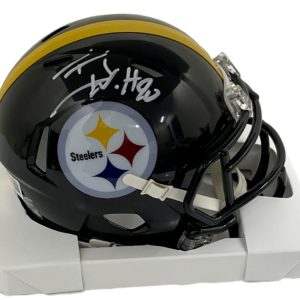 TJ Watt Signed Pittsburgh Steelers Replica Mini Speed Helmet Autograph Beckett