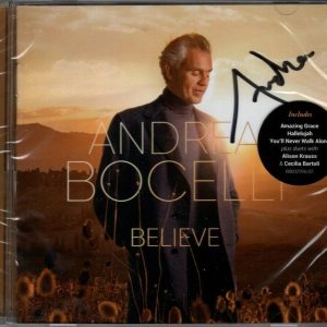 ANDREA BOCELLI Signed Autographed BELIEVE CD Insert Booklet