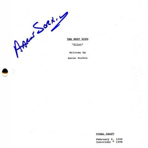 Aaron Sorkin Signed The West Wing Pilot Script Authentic Autograph Beckett