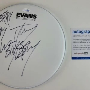 Slipknot Jay Weinberg Autographed Evans Drumhead Merry Christmas ACOA
