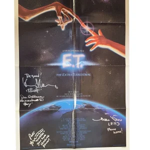 E.T. The Extra Terrestrial Cast Signed Original Poster w Quotes Exact Proof ACOA