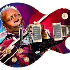B.B. King Autographed 1/1 Custom Graphics Guitar