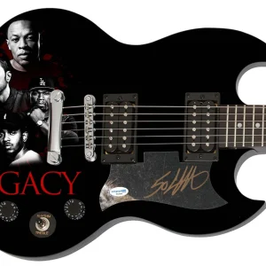 50 Cent Autographed Signed Custom 1/1 Graphics Guitar Eminem Dr. Dre