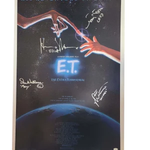 E.T. The Extra Terrestrial Cast Signed 27x41 Movie Poster Exact Proof ACOA