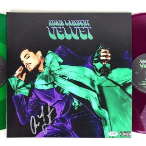 Adam Lambert Autographed Velvet Signed Double Colored Vinyl LP Album ACOA