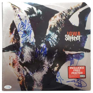 Slipknot Signed x9 Iowa Album Record LP Joey Jordison Corey Taylor Fehn Clown