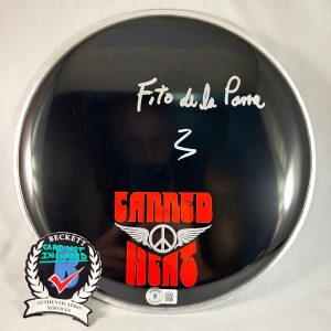 Fito De La Parra Signed Drumhead Canned Heat Beckett BAS COA