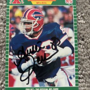 ANDRE REED Signed Autographed 1989 Pro Set Football Card #26 Buffalo Bills