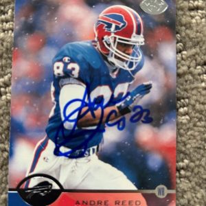 ANDRE REED Signed Autographed 1996 Leaf Football Card #37 Buffalo Bills