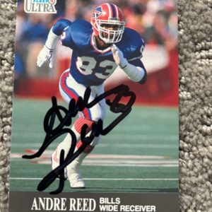 ANDRE REED Signed Autographed 1991 Fleer Ultra Football Card #6 Buffalo Bills