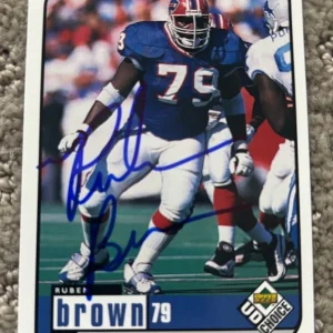Ruben Brown signed autographed 1998 UD Choice FOOTBALL Card #24 Buffalo Bills