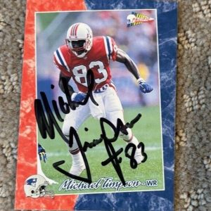 1993 Pacific #262 Michael Timpson signed autographed New England Patriots Card