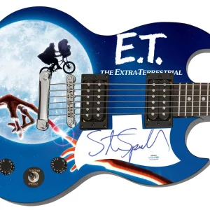 Steven Spielberg Autographed Custom Graphics E.T. Poster Photo Guitar