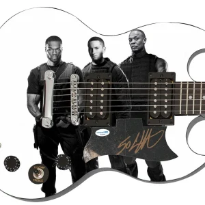 50 Cent Autographed Signed Custom 1/1 Graphics Guitar Eminem Dr. Dre