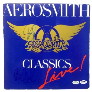 Aerosmith Autographed X3 Signed Classics Record Album LP ACOA PSA