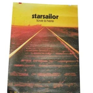 Starsailor Autographed Signed Love Is Here Poster