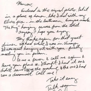 Clint Howard Autographed Signed Handwritten Letter