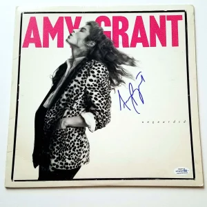 Amy Grant Autographed Signed Unguarded Album Cover LP ACOA