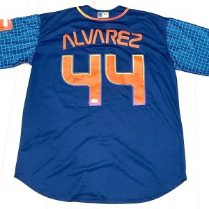 Yordan Alvarez Hand Signed Space City Houston Astros Jersey Beckett BAS Cert