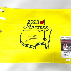 Jon Rahm Hand Signed 2023 Augusta National Masters Flag PGA JSA Cert Coa #1
