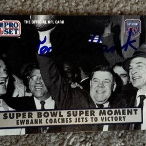 1990 Pro Set Super Bowl Weeb Ewbank signed autographed New York Jets #138 Card