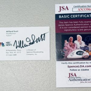 Willard Scott Signed Autographed Today Show Business Card JSA Cert