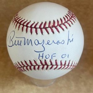 BILL MAZEROSKI PIRATES HOF 01 SIGNED AUTOGRAPHED N.L. BASEBALL JSA AUTH