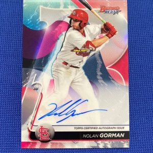 2020 BOWMANS BEST NOLAN GORMAN STL CARDINALS AUTO SIGNED REFRACTOR #B20-NG0