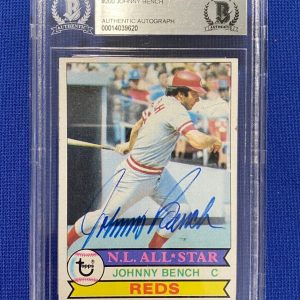 1979 TOPPS JOHNNY BENCH CINCINNATI REDS N.L ALL-STAR #400 AUTO AUTOGRAPH BECKETT