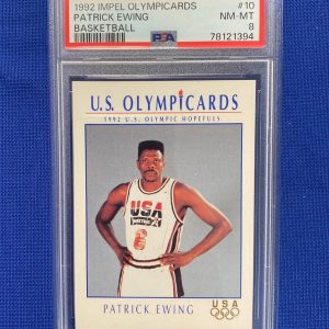 1992 IMPEL OLYMPICARD PATRICK EWING TEAM USA BASKETBALLL CARD #10 PSA 8