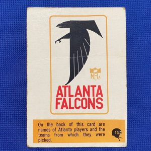 1966 PHILADELPHIA FOOTBALL ATLANTA FALCONS TEAM LOGO #13 CARD VINTAGE