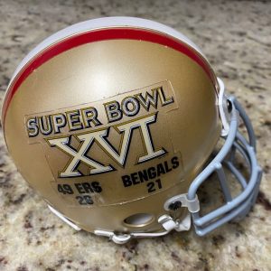 SUPER BOWL XVI 49ERS 26 BENGALS 21 RIDDELL MINI HELMET UNSIGNED RARE