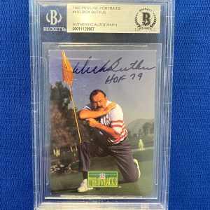 1992 PRO LINE PORTRAITS DICK BUTKUS HOF 79 BEARS SIGNED AUTO CARD #410 BECKETT