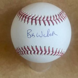 BOB WELCH DODGER/A'S SIGNED VINTAGE M.L. BASEBALL JSA AUTH