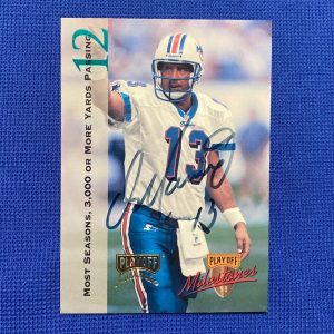 1998 PLAYOFF AUTHENTIC DAN MARINO MIAMI DOLPHINS AUTO SIGNED INSERT CARD RARE