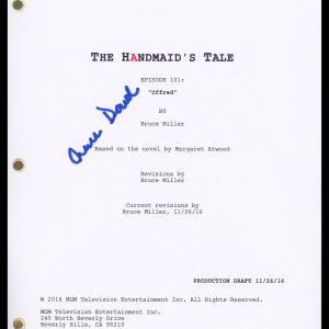 Ann Dowd "The Handmaid's Tale" AUTOGRAPH Signed 'Offred' Episode Script ACOA