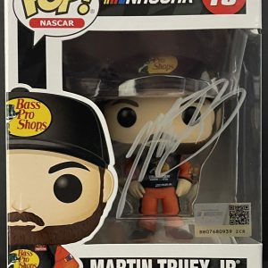 Martin Truex Jr Signed Autographed Bass Pro Shops Funko Pop Vinyl JSA
