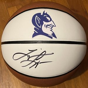 Trajan Langdon Signed Autographed Duke Blue Devils Logo Basketball PSA/DNA