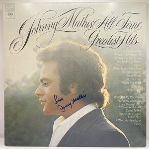 Johnny Mathis Signed Autographed Vinyl Record Album All Time Greatest Hits JSA