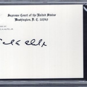 SAMUEL ALITO SIGNED SUPREME COURT CHAMBERS CARD VERY RARE PSA SLABBED